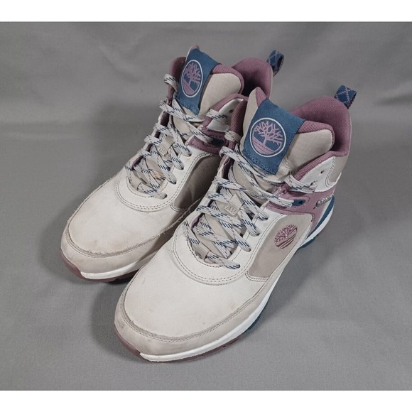 Timberland Boots Womens 7.5‎ Field Trekker Mid Gray Purple Blue ReBOTL - Picture 1 of 10